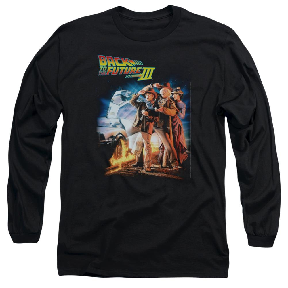 Back To The Future III Poster Men's 18/1 Cotton Long-Sleeve T-Shirt