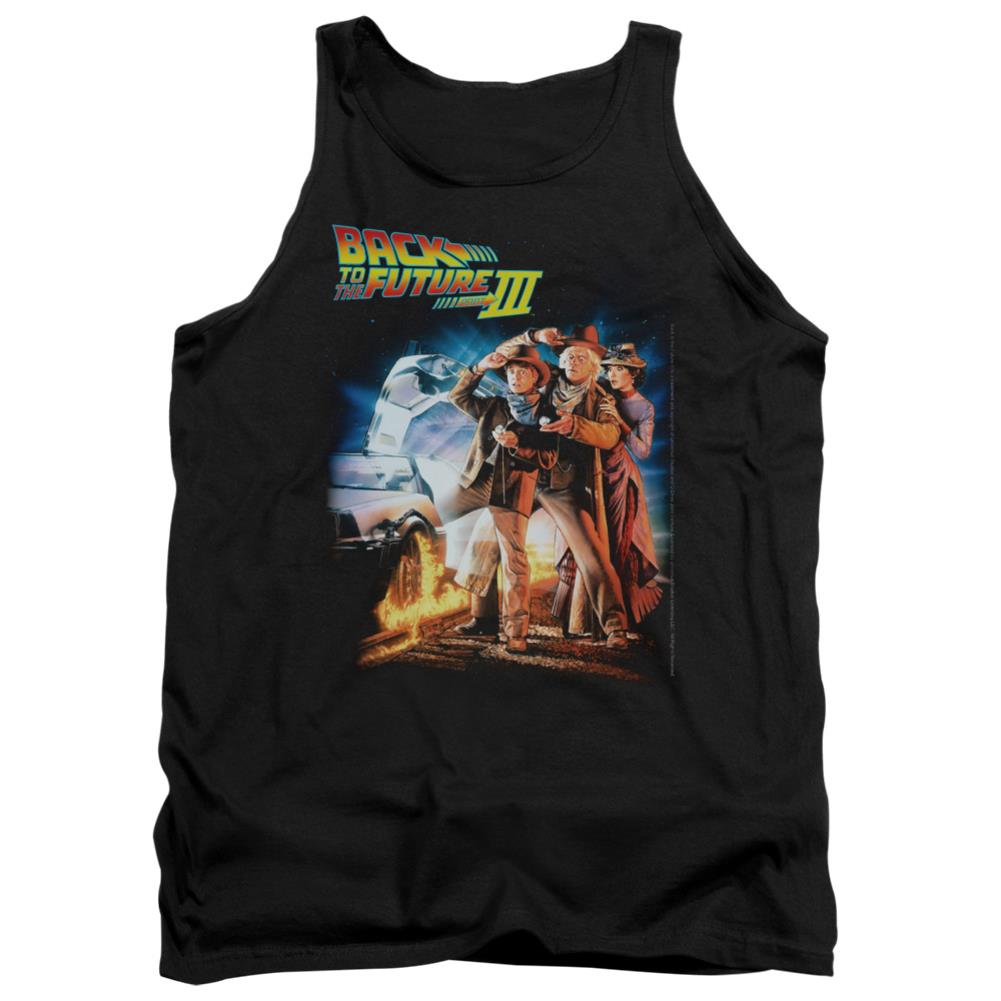 Back To The Future III Poster Men's 18/1 Cotton Tank Top