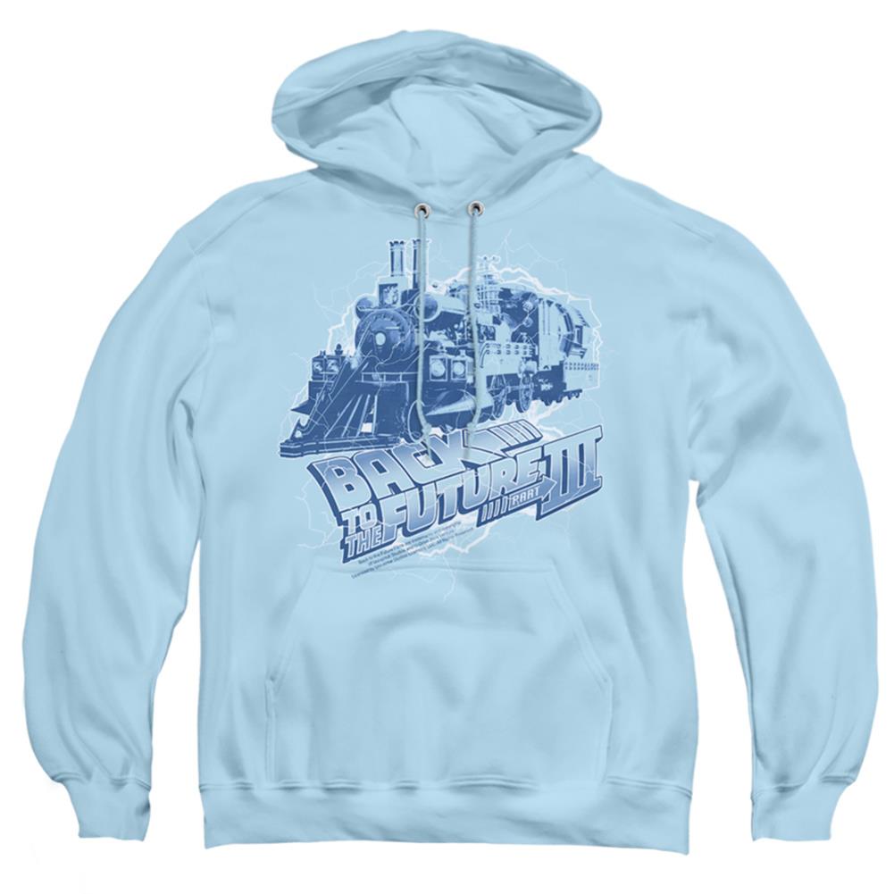 Back To The Future III Time Train Men's Pull-Over 75 25 Poly Hoodie
