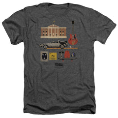 Back To The Future Items Men's 30/1 Heather 60 40 Poly Short-Sleeve T-Shirt