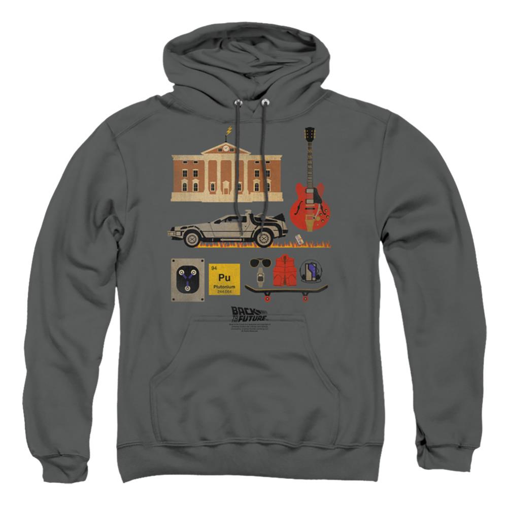 Back To The Future Items Men's Pull-Over 75 25 Poly Hoodie