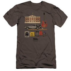 Back To The Future Items Men's Ultra-Soft 30/1 Cotton Slim Short-Sleeve T-Shirt
