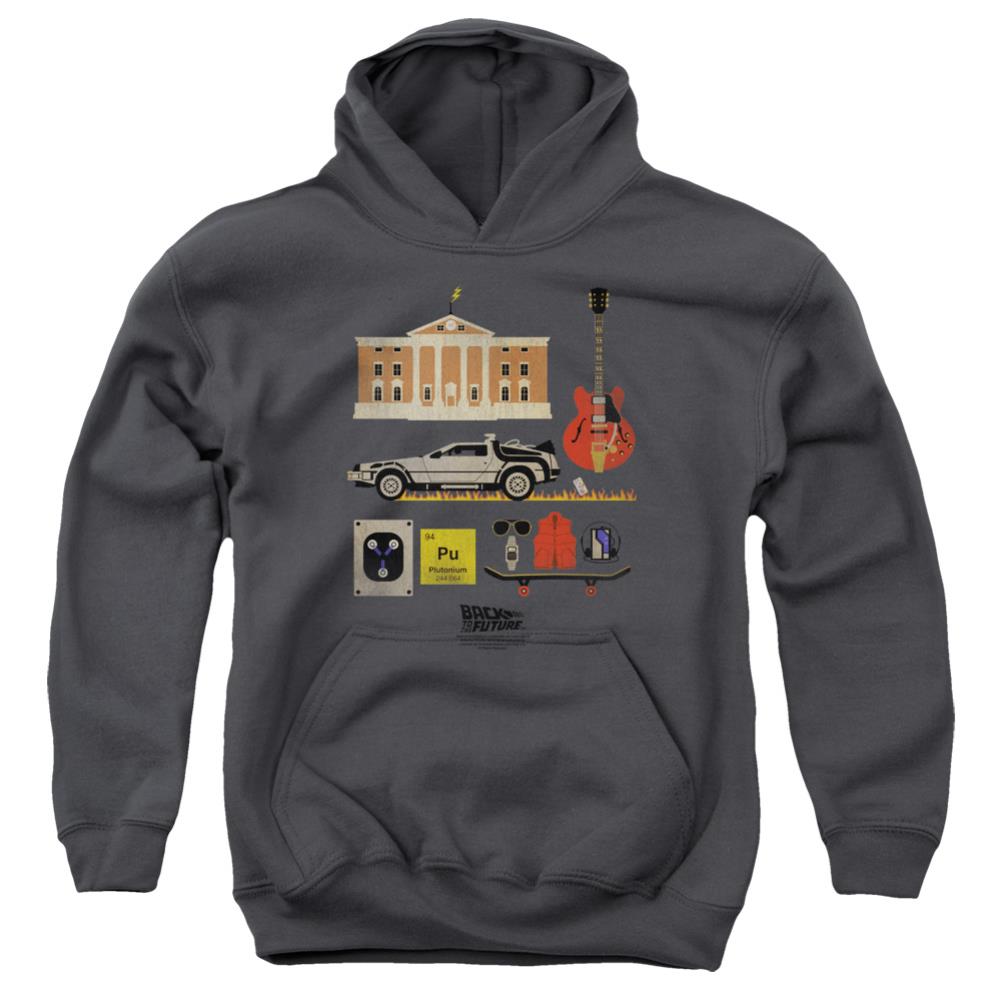 Back To The Future Items Youth Cotton Poly Pull-Over Hoodie
