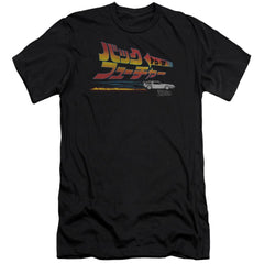 Back To The Future Japanese Delorean Men's Ultra-Soft 30/1 Cotton Slim Short-Sleeve T-Shirt