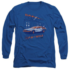 Back To The Future Lightning Strikes Men's 18/1 Cotton Long-Sleeve T-Shirt