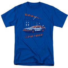 Back To The Future Lightning Strikes Men's 18/1 Cotton Short-Sleeve T-Shirt