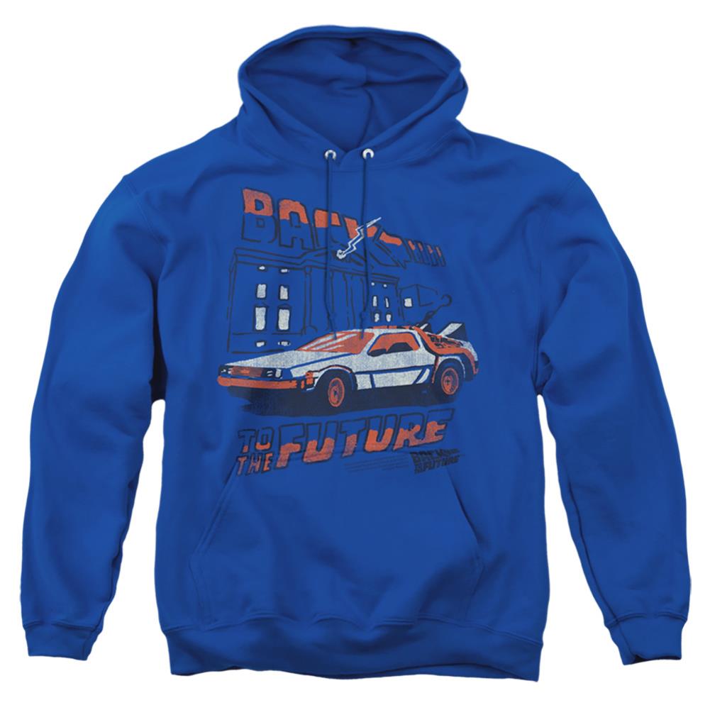 Back To The Future Lightning Strikes Men's Pull-Over 75 25 Poly Hoodie
