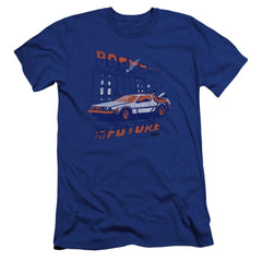 Back To The Future Lightning Strikes Men's Ultra-Soft 30/1 Cotton Slim Short-Sleeve T-Shirt