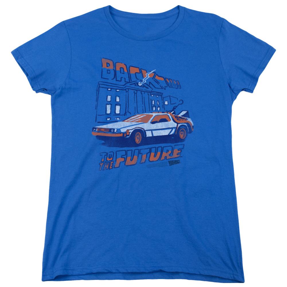 Back To The Future Lightning Strikes Women's 18/1 Cotton Short-Sleeve T-Shirt