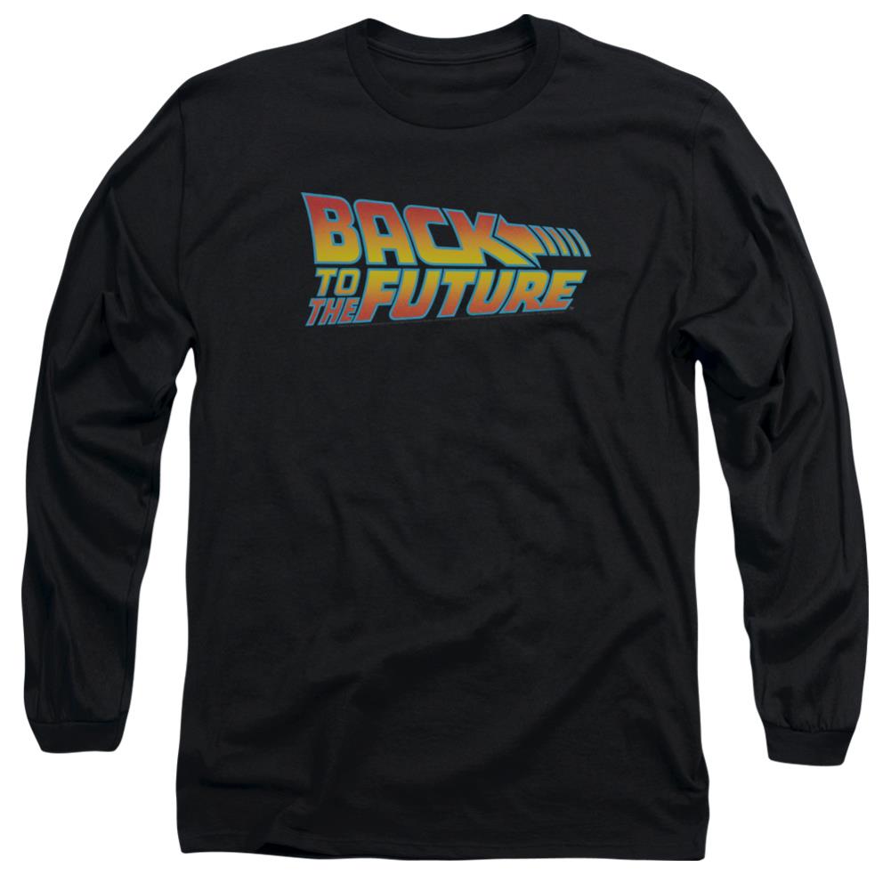 Back To The Future Logo Men's 18/1 Cotton Long-Sleeve T-Shirt