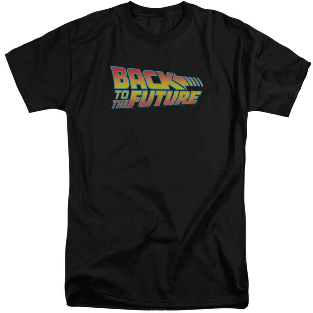 Back To The Future Logo Men's 18/1 Tall Cotton Short-Sleeve T-Shirt