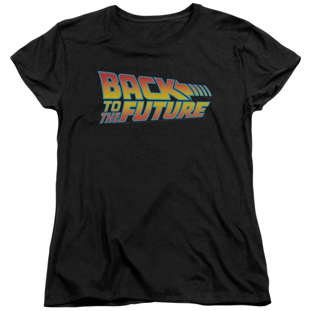 Back To The Future Logo Women's 18/1 Cotton Short-Sleeve T-Shirt