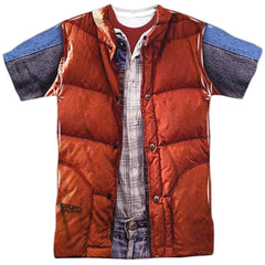 Back To The Future McFly Vest Men's Regular Fit Polyester Short-Sleeve T-Shirt