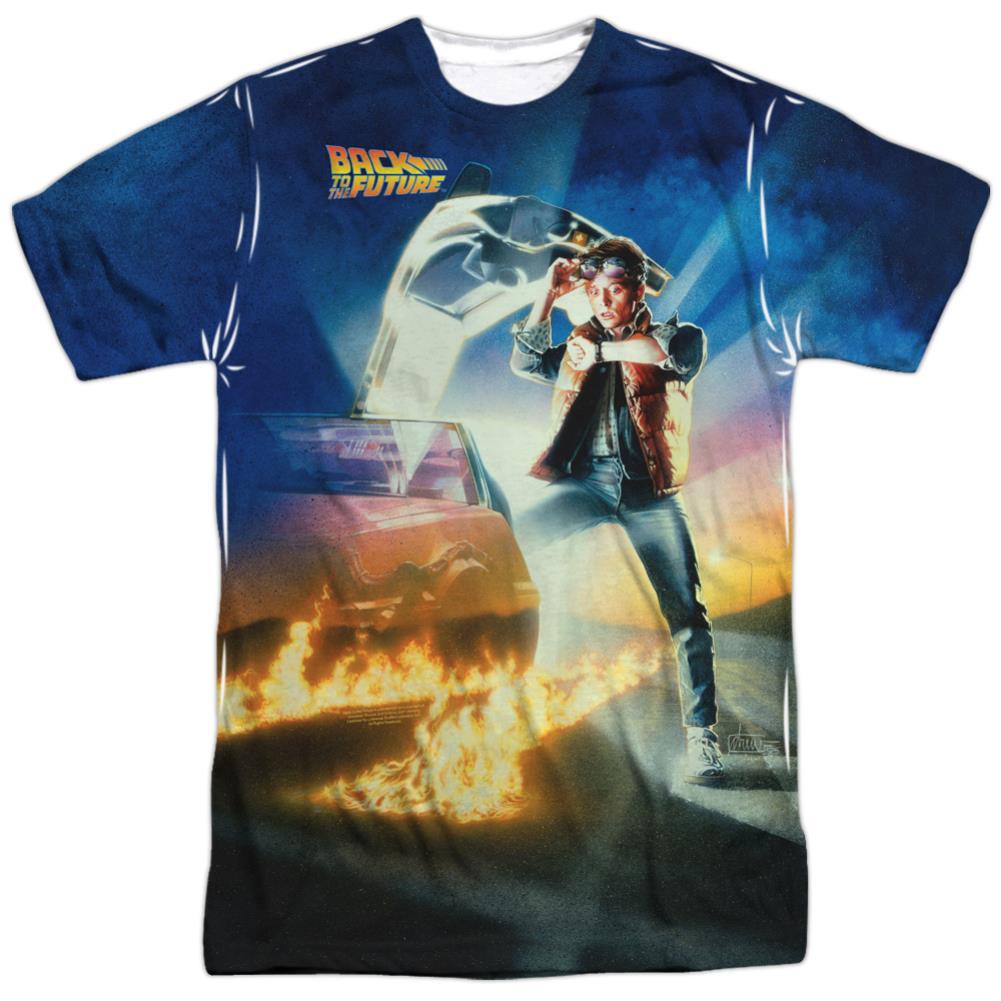 Back To The Future Movie Poster Men's Regular Fit Polyester Short-Sleeve T-Shirt