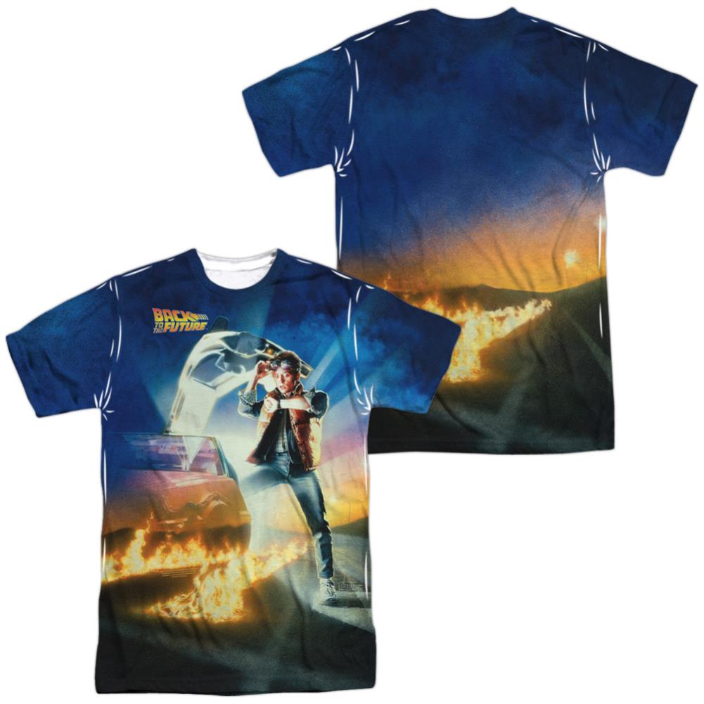 Back To The Future Movie Poster Men's Regular Fit Polyester Short-Sleeve T-Shirt
