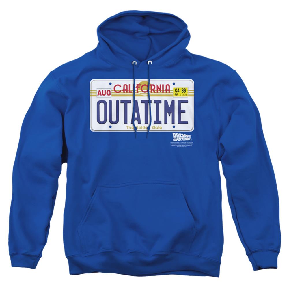 Back To The Future Outatime Plate Men's Pull-Over 75 25 Poly Hoodie