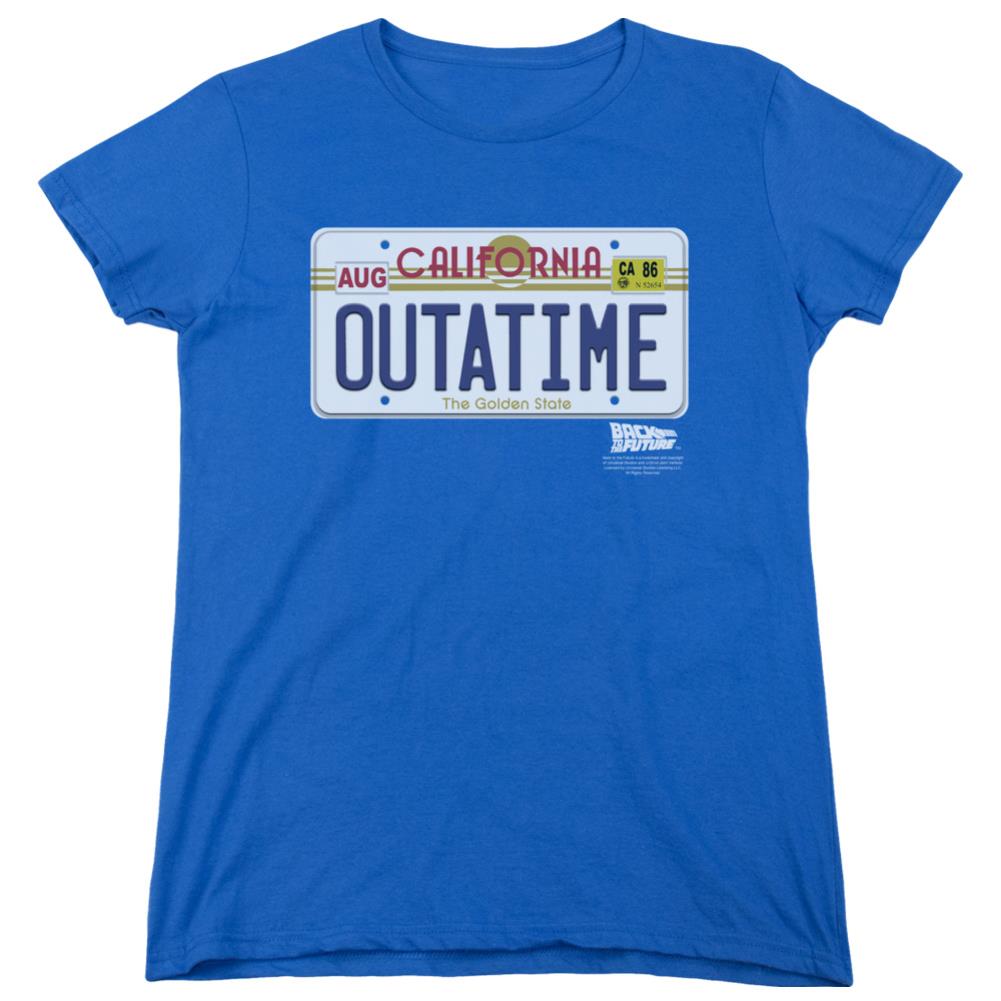 Back To The Future Outatime Plate Women's 18/1 Cotton Short-Sleeve T-Shirt