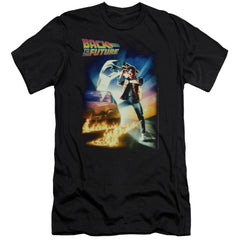 Back To The Future Poster Men's Ultra-Soft 30/1 Cotton Slim Short-Sleeve T-Shirt