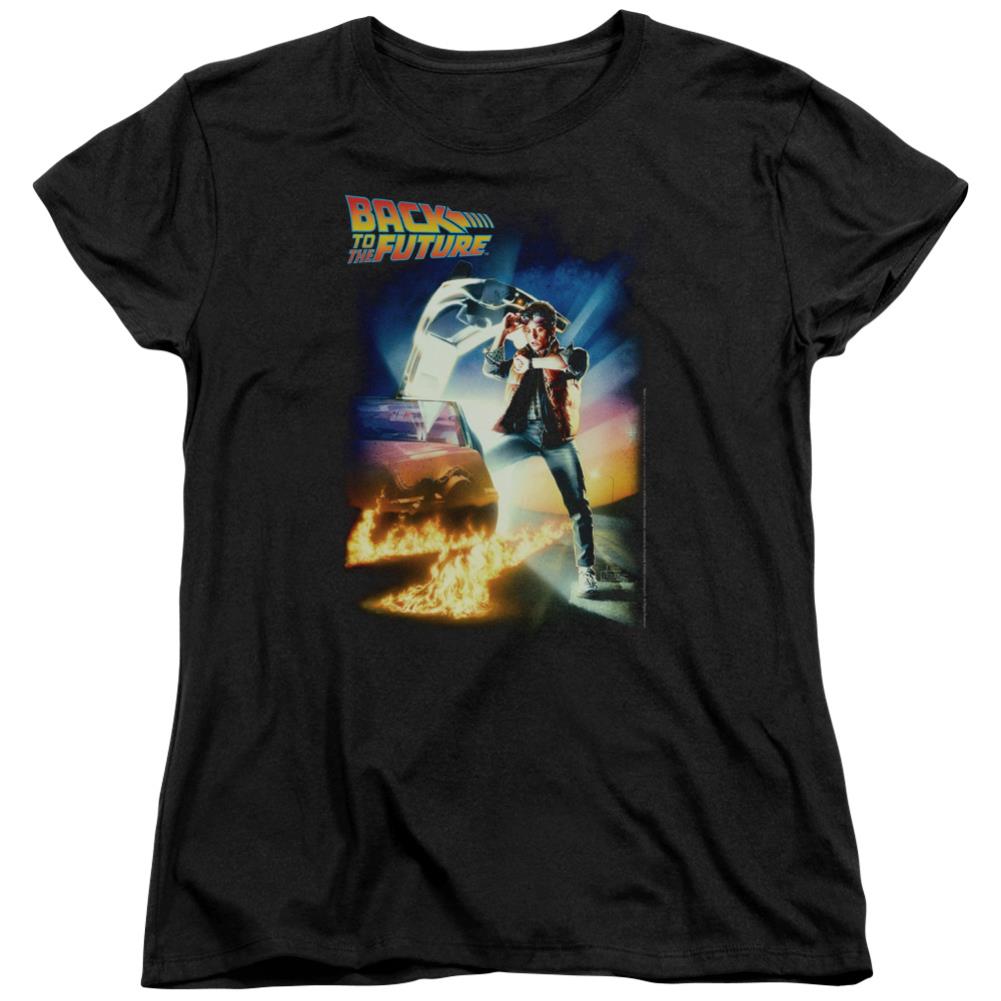 Back To The Future Poster Women's 18/1 Cotton Short-Sleeve T-Shirt