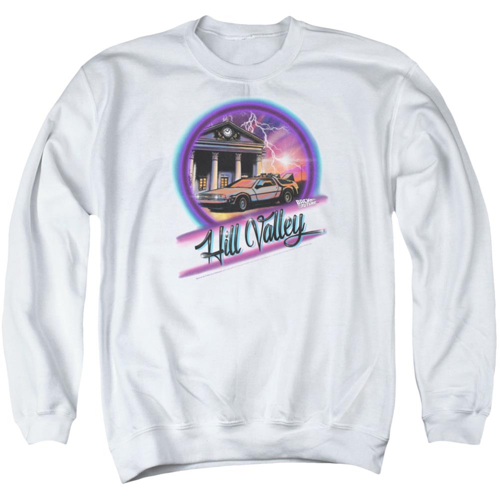 Back To The Future Ride Men's Crewneck 50 50 Poly Long-Sleeve T-Shirt