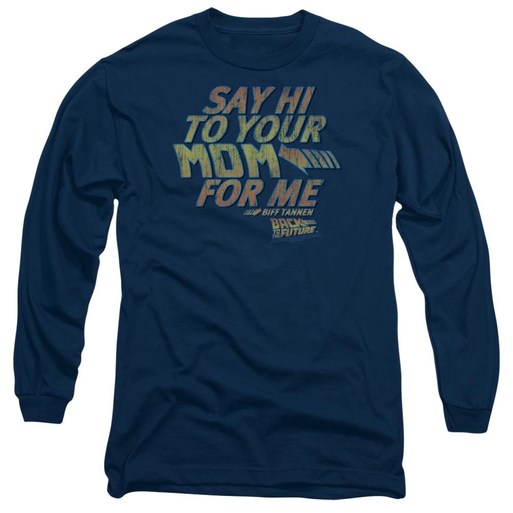 Back To The Future Say Hi Men's 18/1 Cotton Long-Sleeve T-Shirt