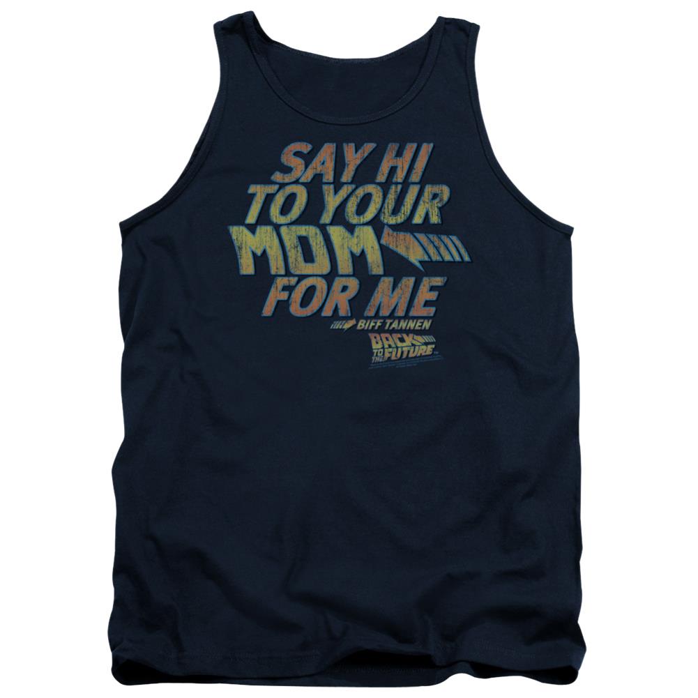 Back To The Future Say Hi Men's 18/1 Cotton Tank Top