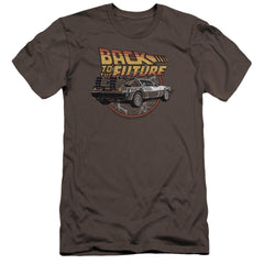 Back To The Future Time Machine Men's Ultra-Soft 30/1 Cotton Slim Short-Sleeve T-Shirt