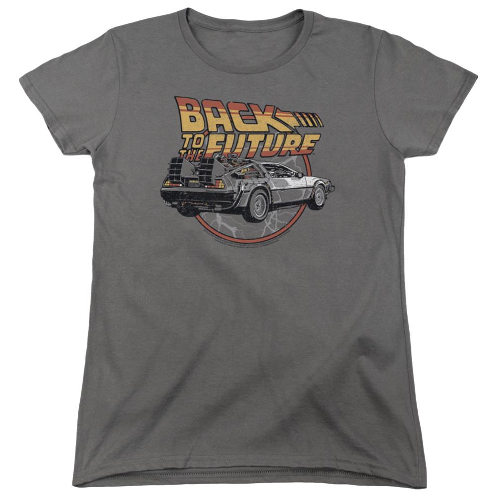 Back To The Future Time Machine Women's 18/1 Cotton Short-Sleeve T-Shirt