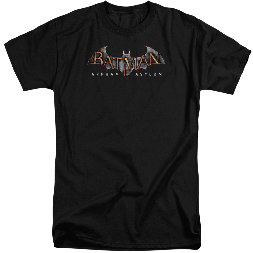 Batman Arkham Asylum Arkham Asylum Logo Men's 18/1 Tall Cotton Short-Sleeve T-Shirt