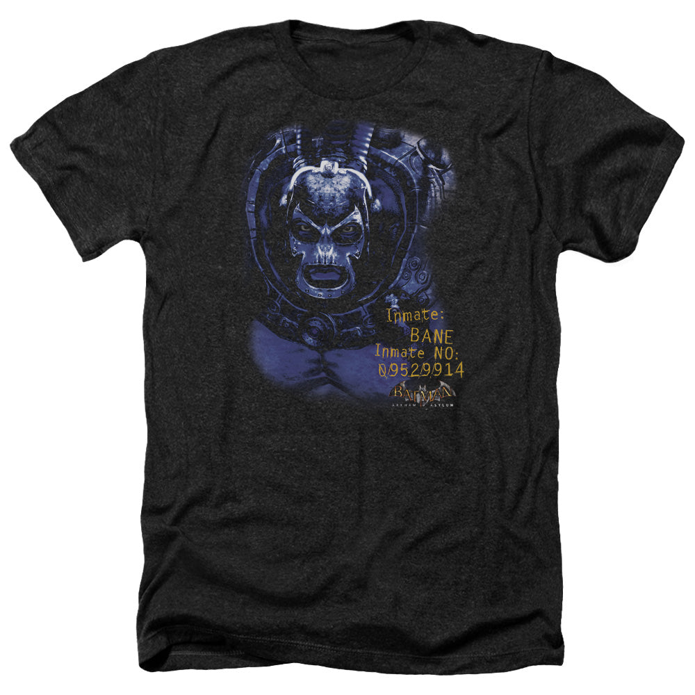 Batman Arkham Asylum Arkham Bane Men's 30/1 Heather 60 40 Poly Short-Sleeve T-Shirt