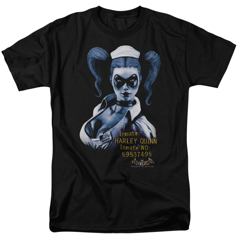 Batman Arkham Asylum Arkham Harley Quinn Men's 18/1 Cotton Short-Sleeve T-Shirt