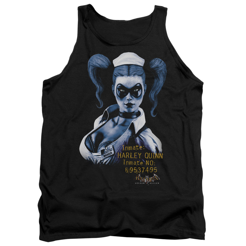 Batman Arkham Asylum Arkham Harley Quinn Men's 18/1 Cotton Tank Top