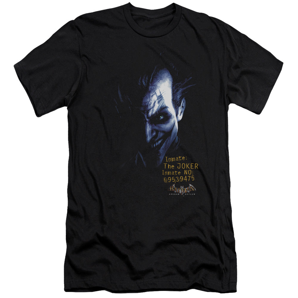 Batman Arkham Asylum Arkham Joker Men's Ultra-Soft 30/1 Cotton Slim Short-Sleeve T-Shirt