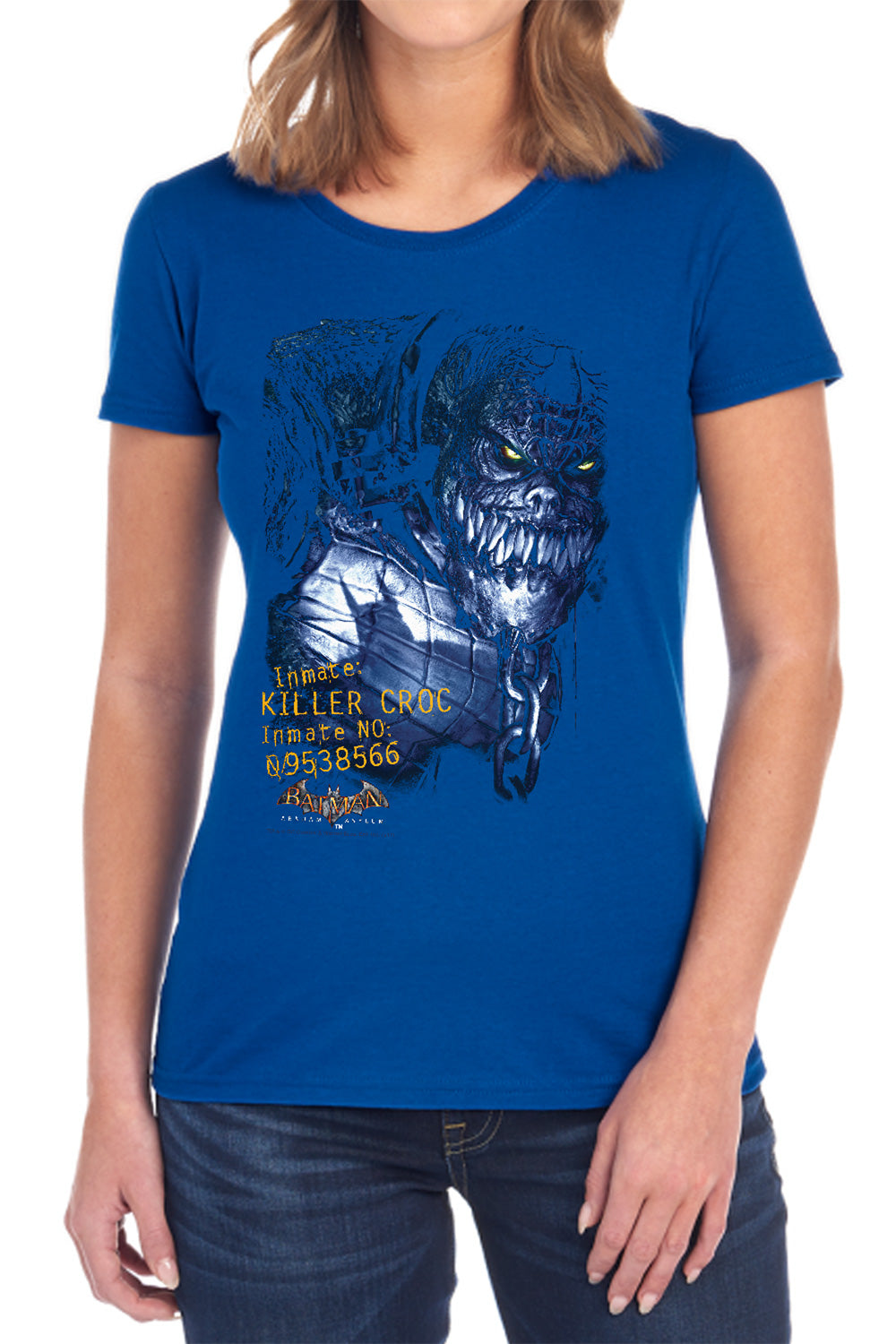 Batman Arkham Asylum Arkham Killer Croc Women's 18/1 Cotton Short-Sleeve T-Shirt