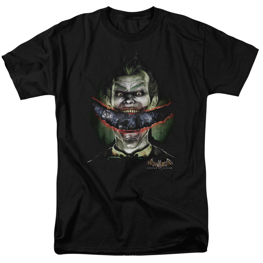 Batman Arkham Asylum Crazy Lips Men's 18/1 Cotton Short-Sleeve T-Shirt