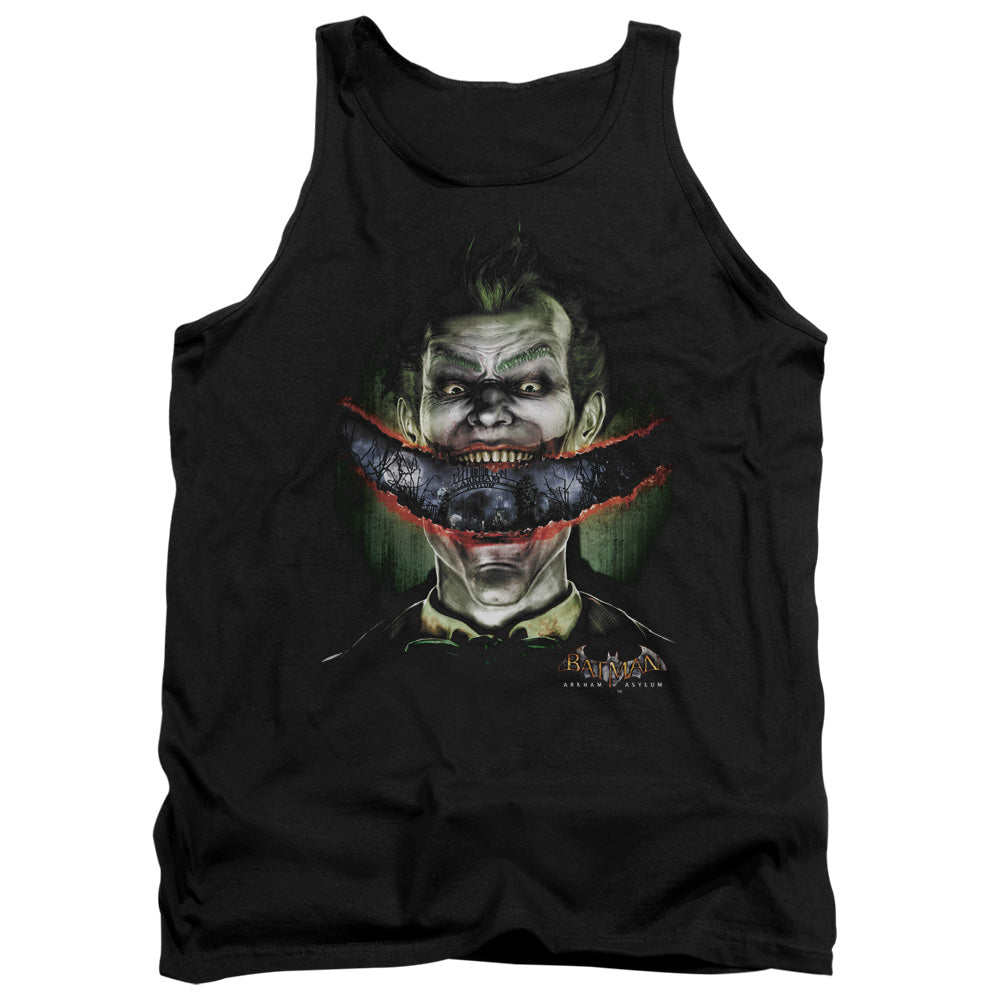 Batman Arkham Asylum Crazy Lips Men's 18/1 Cotton Tank Top