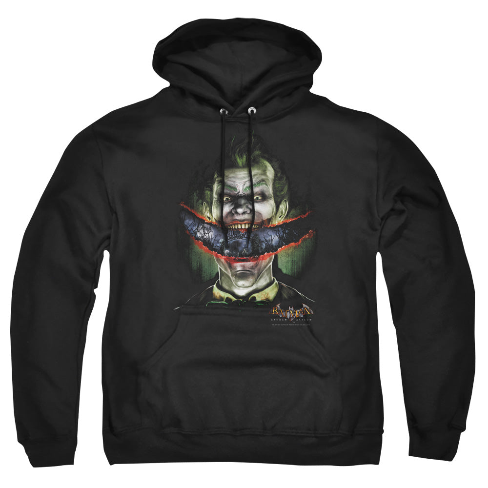 Batman Arkham Asylum Crazy Lips Men's Pull-Over 75 25 Poly Hoodie