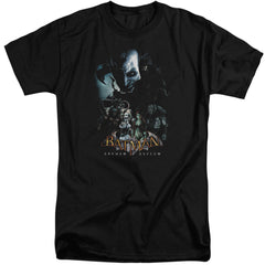 Batman Arkham Asylum Five Against One Men's 18/1 Tall Cotton Short-Sleeve T-Shirt