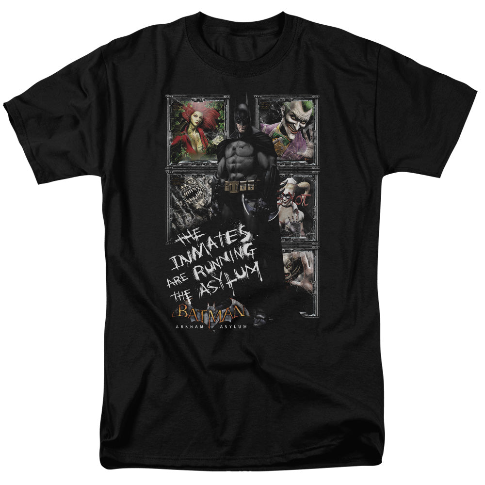 Batman Arkham Asylum Running The Asylum Men's 18/1 Cotton Short-Sleeve T-Shirt