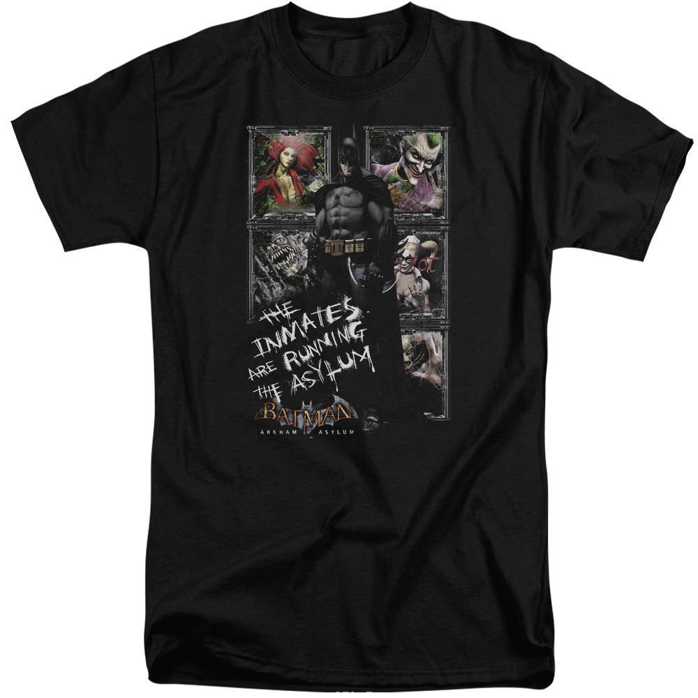 Batman Arkham Asylum Running The Asylum Men's 18/1 Tall Cotton Short-Sleeve T-Shirt