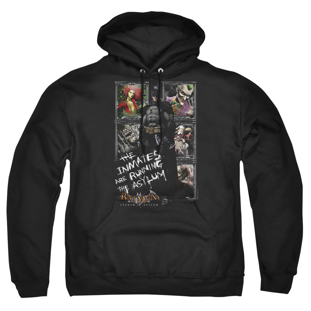 Batman Arkham Asylum Running The Asylum Men's Pull-Over 75 25 Poly Hoodie