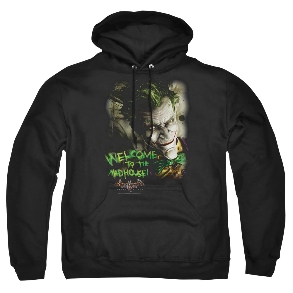Batman Arkham Asylum Welcome To The Madhouse Men's Pull-Over 75 25 Poly Hoodie