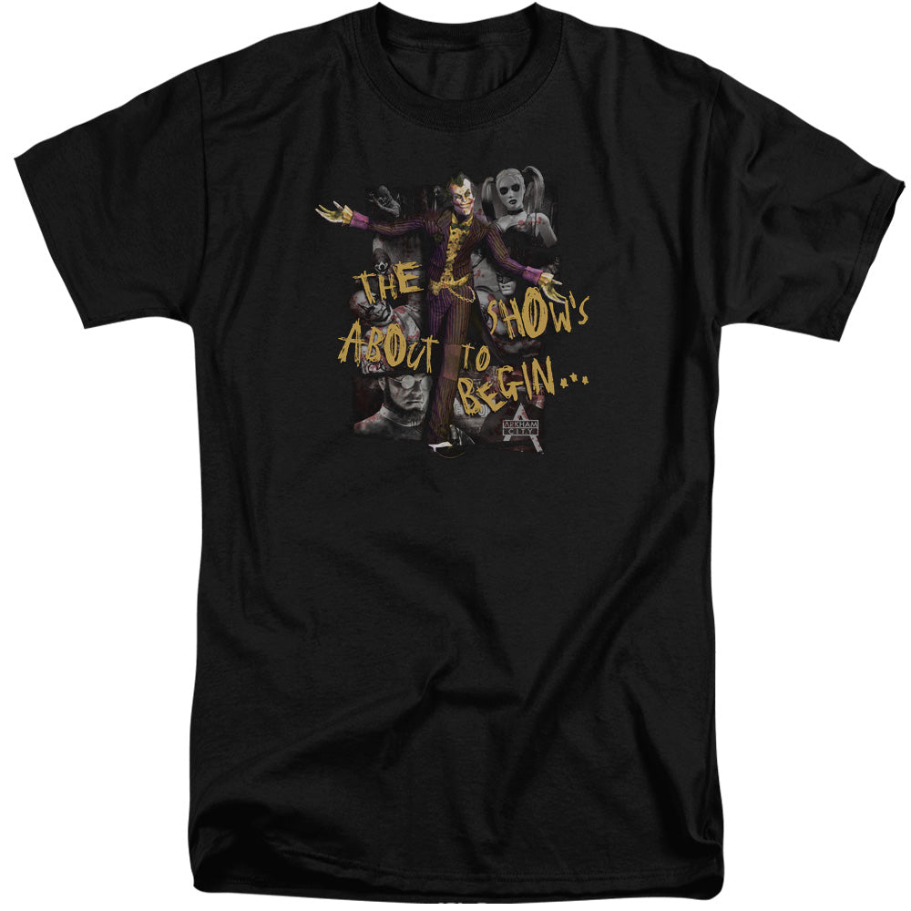Batman Arkham City About To Begin Men's 18/1 Tall Cotton Short-Sleeve T-Shirt