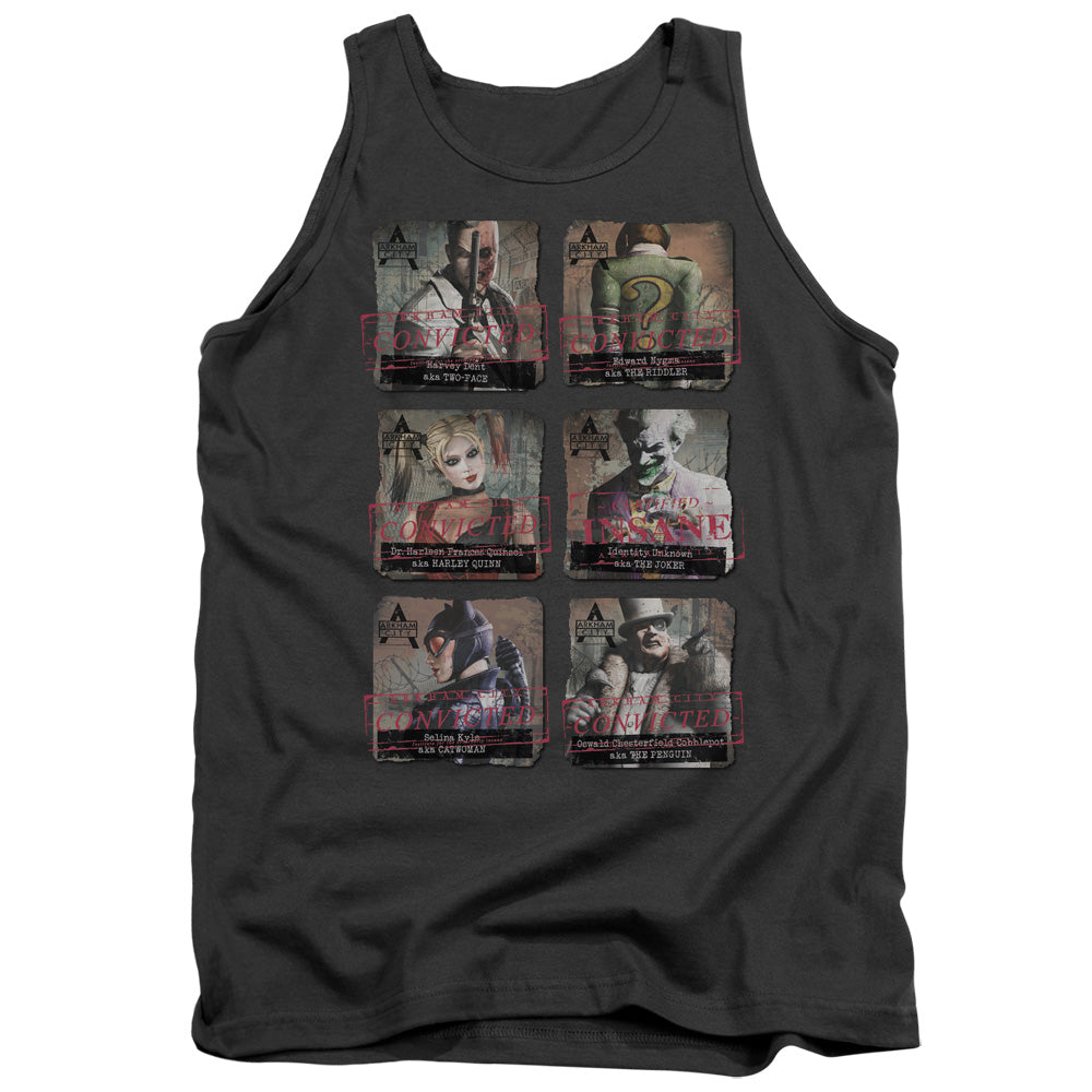 Batman Arkham City Arkham Lineup Men's 18/1 Cotton Tank Top
