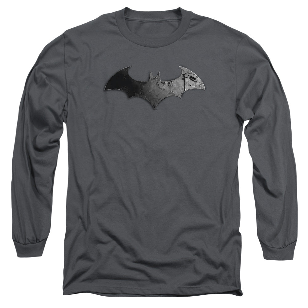 Batman Arkham City Bat Logo Men's 18/1 Cotton Long-Sleeve T-Shirt