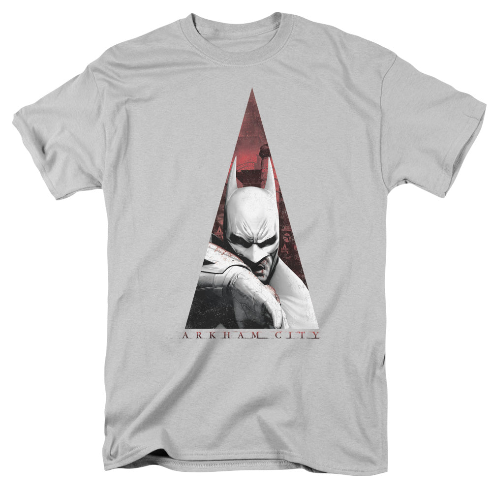 Batman Arkham City Bat Triangle Men's 18/1 Cotton Short-Sleeve T-Shirt