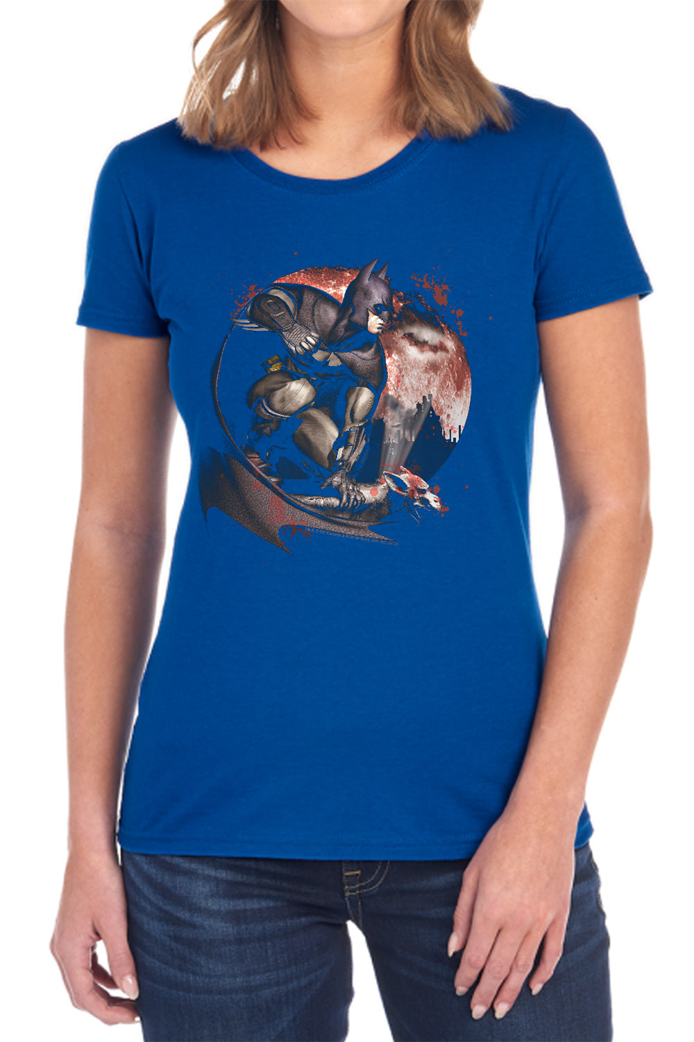 Batman Arkham City Blood Moon Women's 18/1 Cotton Short-Sleeve T-Shirt