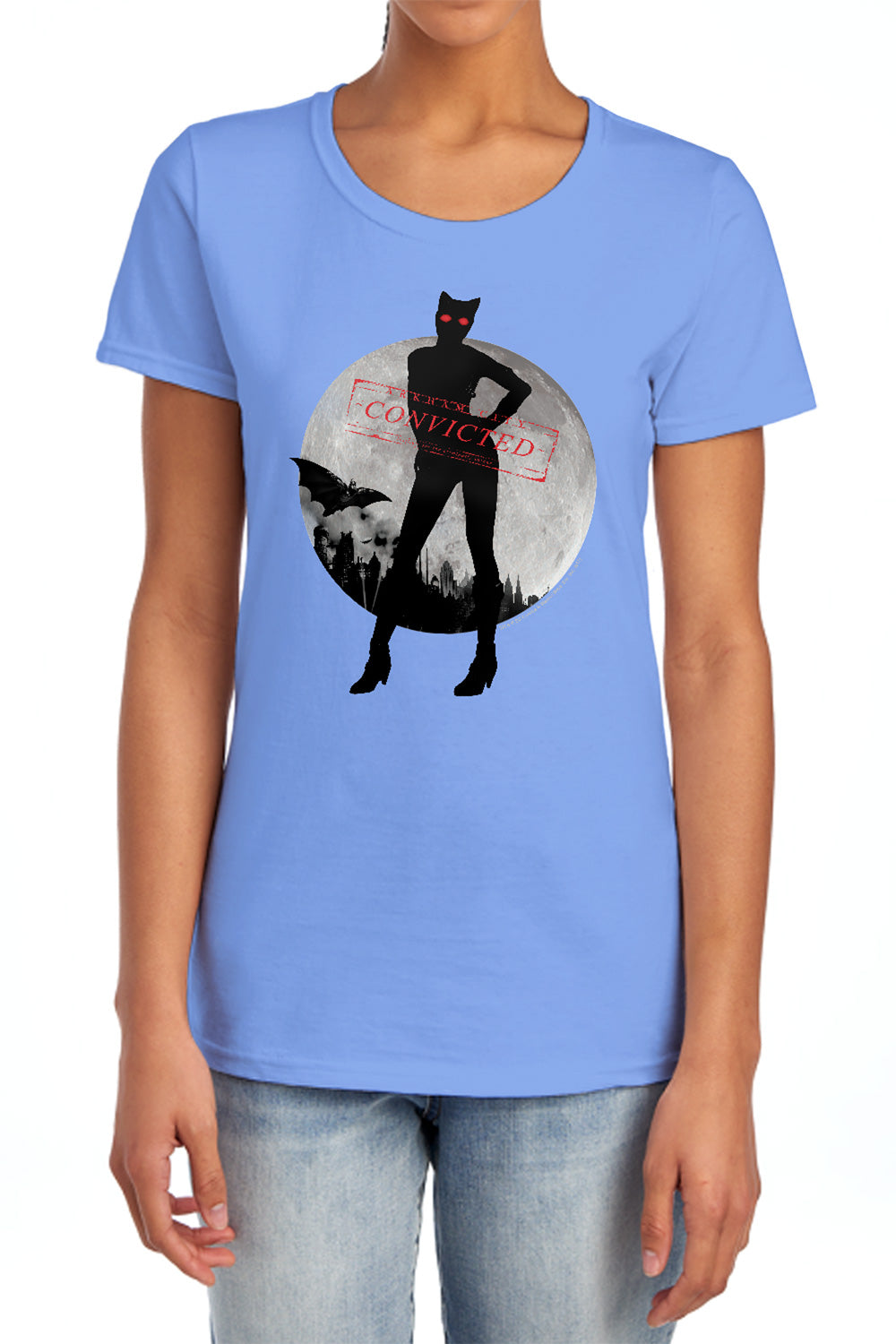 Batman Arkham City Catwoman Convicted Women's 18/1 Cotton Short-Sleeve T-Shirt