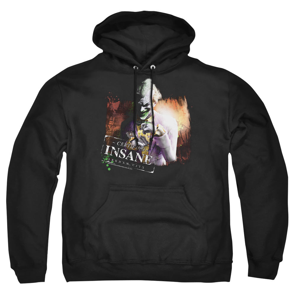 Batman Arkham City Certified Insane Men's Pull-Over 75 25 Poly Hoodie