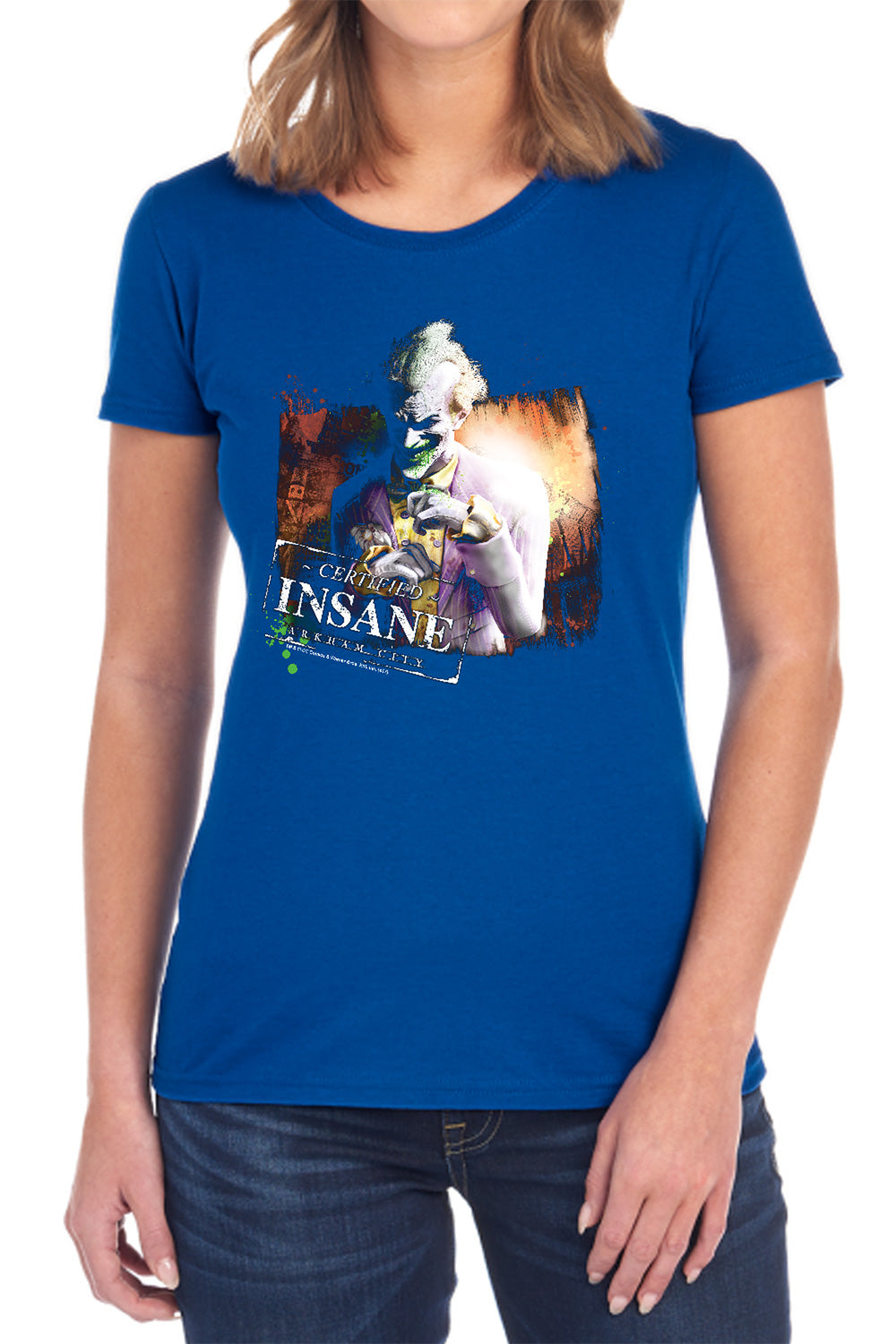 Batman Arkham City Certified Insane Women's 18/1 Cotton Short-Sleeve T-Shirt